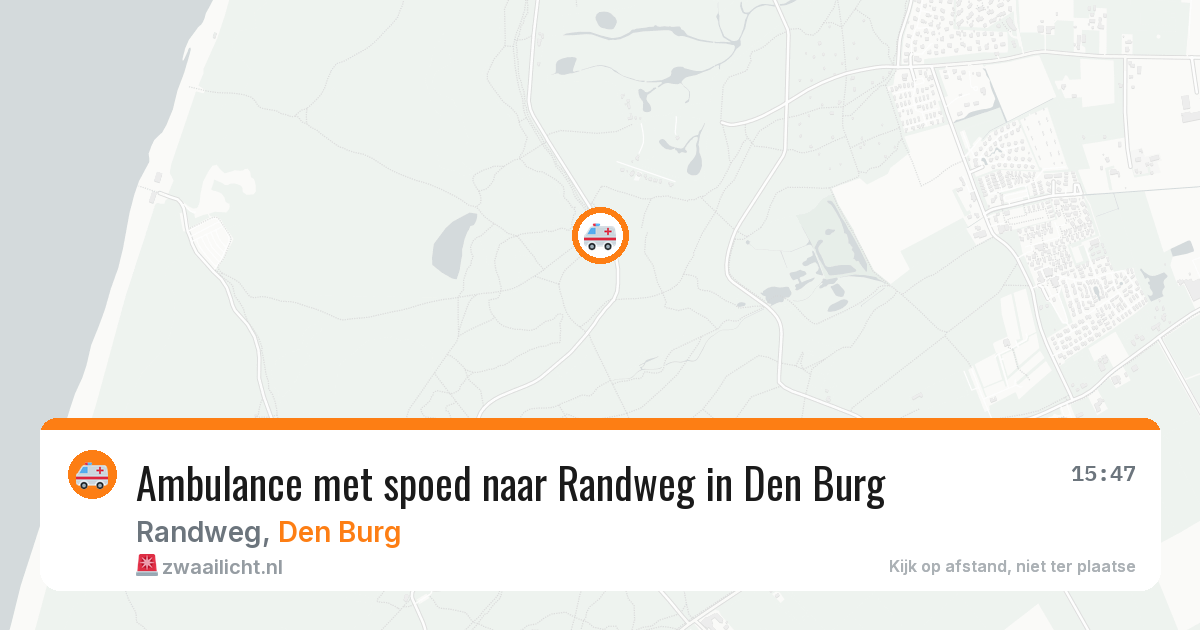 Ambulance met spoed naar Randweg in Den Burg — 5 mei 2026