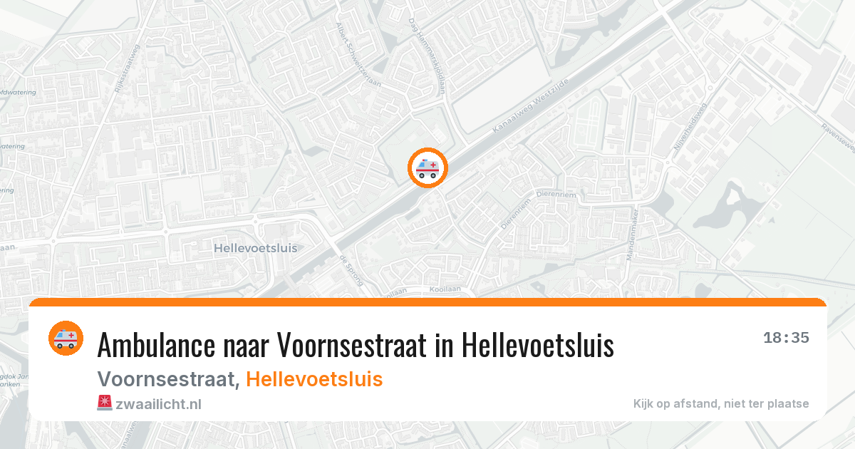 Ambulance naar Voornsestraat in Hellevoetsluis — 13 aug 2026