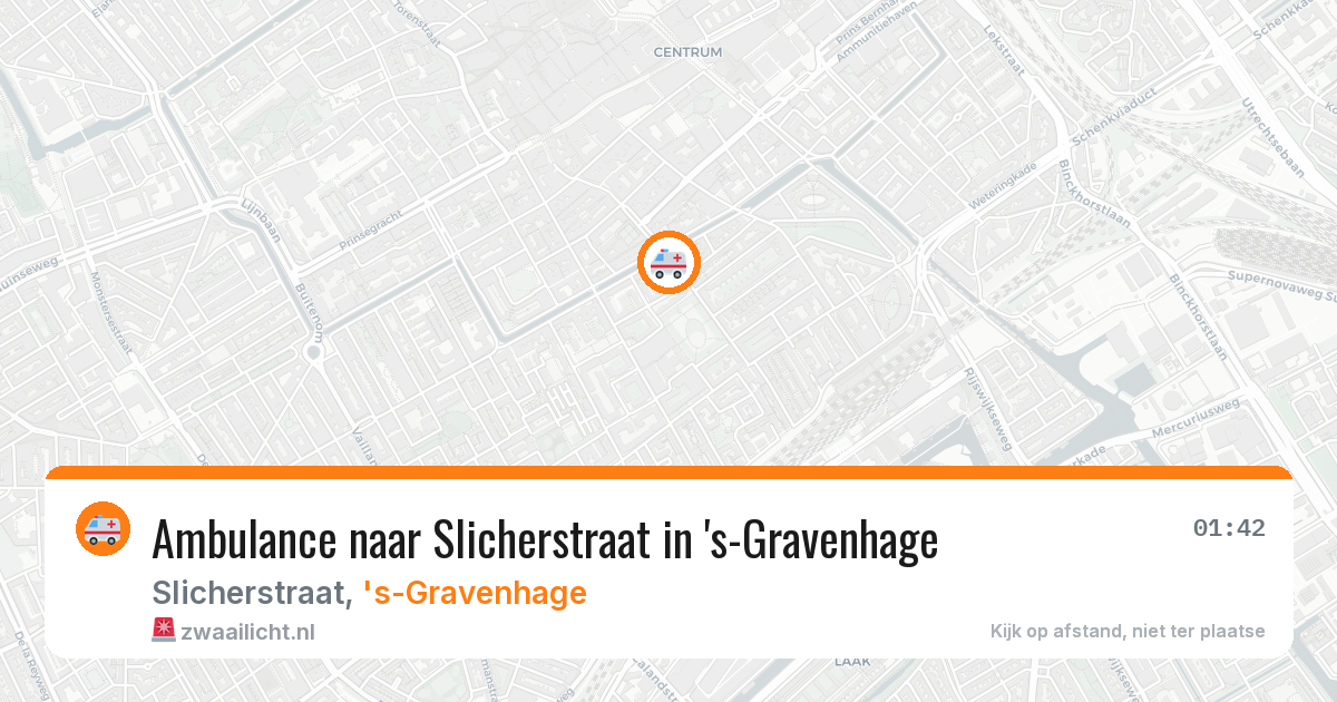 Ambulance naar Slicherstraat in 's-Gravenhage — 8 aug 2026