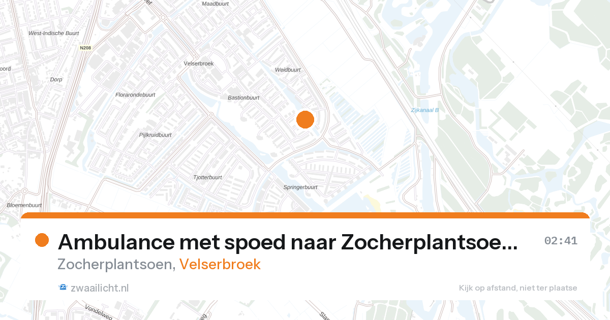 Ambulance met spoed naar Zocherplantsoen in Velserbroek — 1 feb 2026