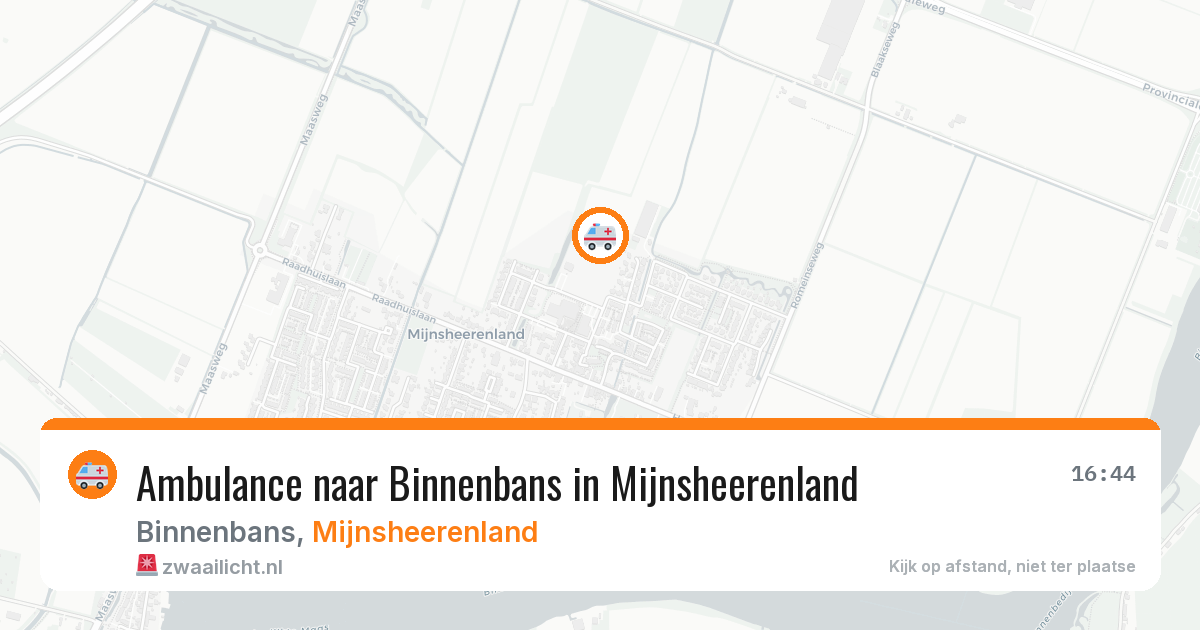 Ambulance naar Binnenbans in Mijnsheerenland — 14 aug 2026