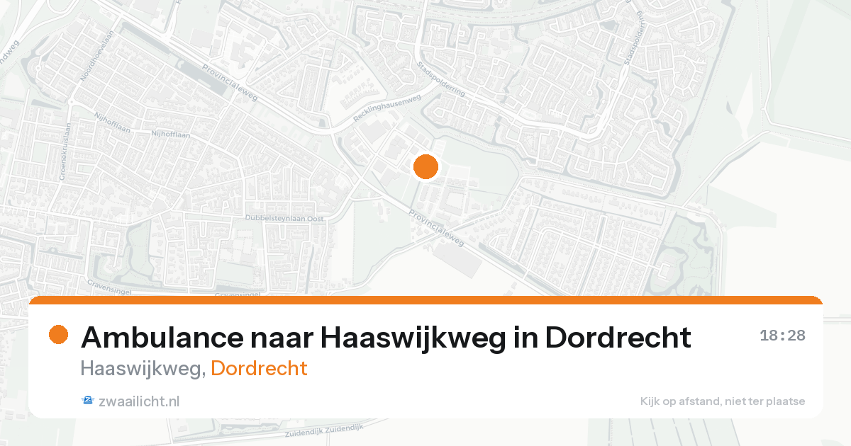 Ambulance naar Haaswijkweg in Dordrecht — 20 aug 2026