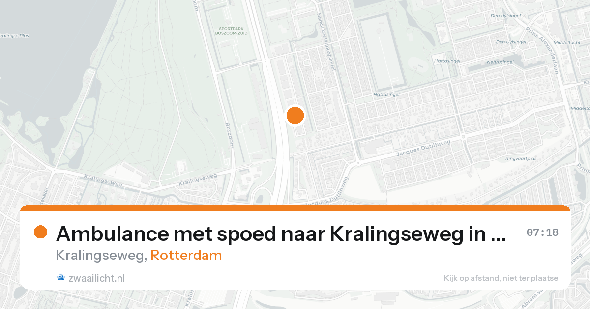 Ambulance met spoed naar Kralingseweg in Rotterdam — 25 aug 2026