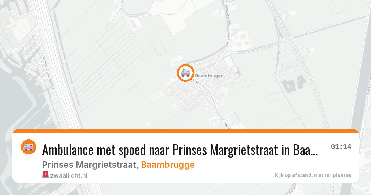 Ambulance met spoed naar Prinses Margrietstraat in Baambrugge — 19 apr 2026
