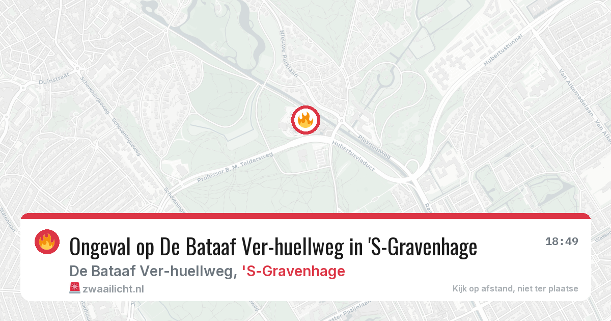 Ongeval op De Bataaf Ver-huellweg in 'S-Gravenhage — 15 jul 2026