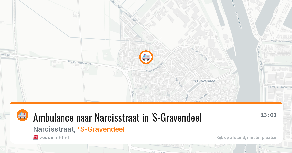 Ambulance naar Narcisstraat in 'S-Gravendeel — 16 jun 2026