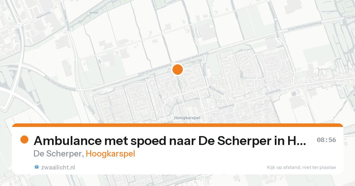 Ambulance met spoed naar De Scherper in Hoogkarspel — 7 feb 2026