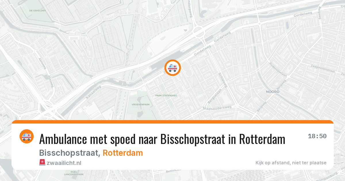 Ambulance met spoed naar Bisschopstraat in Rotterdam — 31 mei 2026