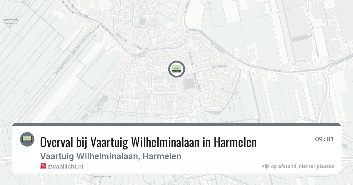 Overval bij Vaartuig Wilhelminalaan in Harmelen — 30 jan 2026