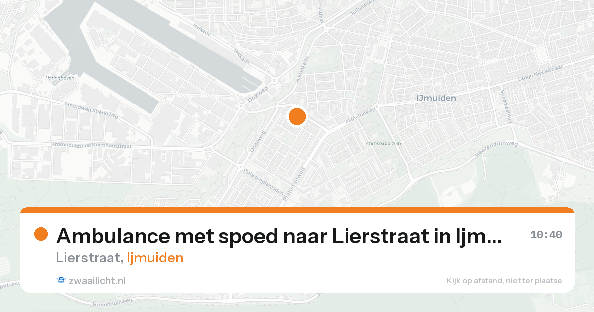Ambulance met spoed naar Lierstraat in Ijmuiden — 21 aug 2026