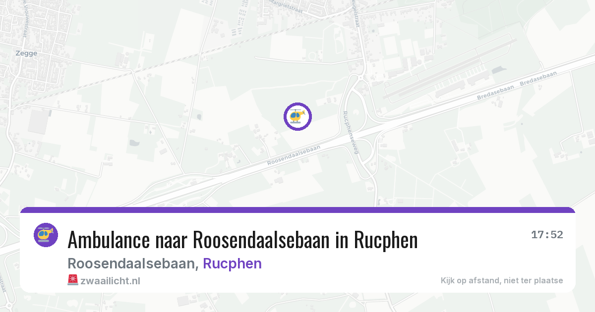 Ambulance naar Roosendaalsebaan in Rucphen — 6 aug 2026