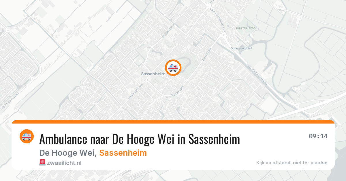 Ambulance naar De Hooge Wei in Sassenheim — 7 apr 2026