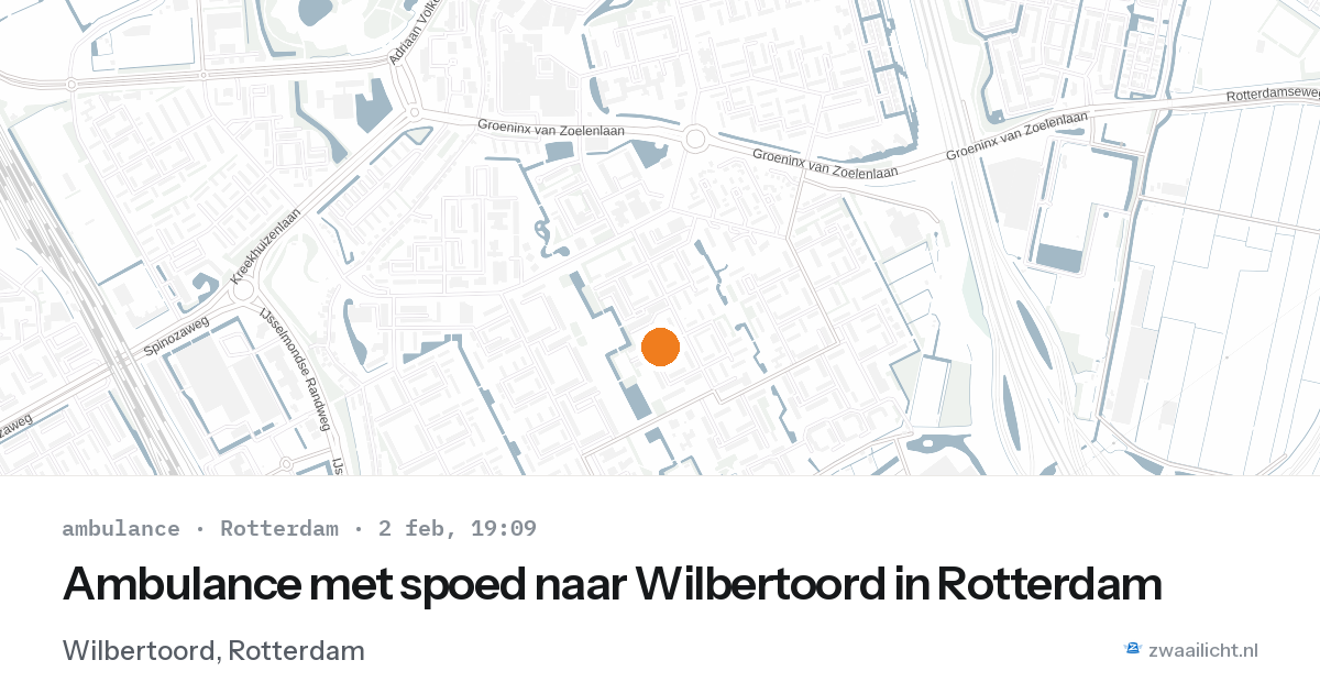 Ambulance met spoed naar Wilbertoord in Rotterdam — 2 feb 2026