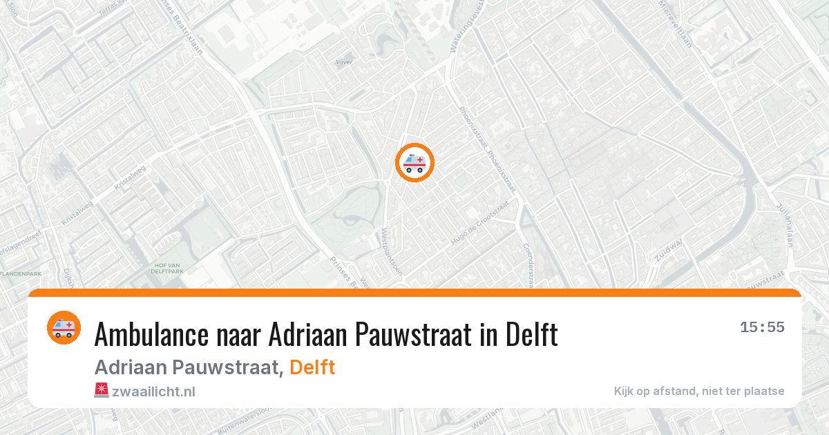 Ambulance naar Adriaan Pauwstraat in Delft — 29 jun 2026