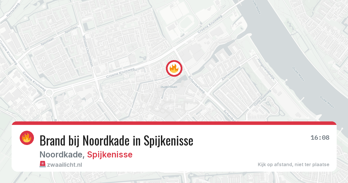 Brand bij Noordkade in Spijkenisse — 12 aug 2026