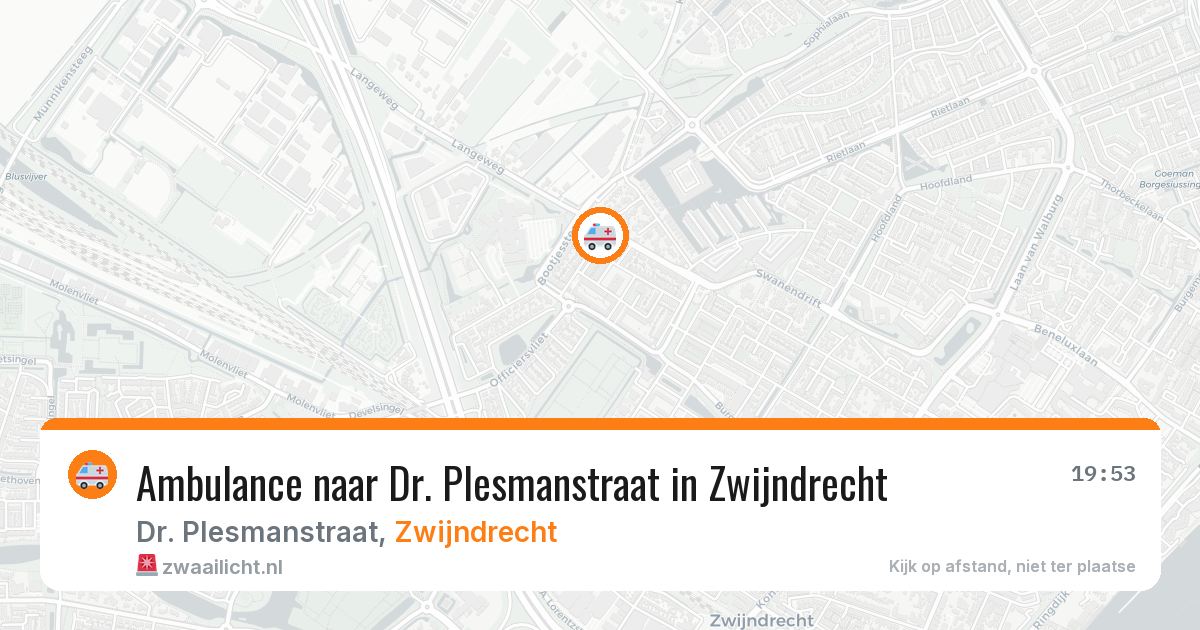 Ambulance naar Dr. Plesmanstraat in Zwijndrecht — 4 jun 2026