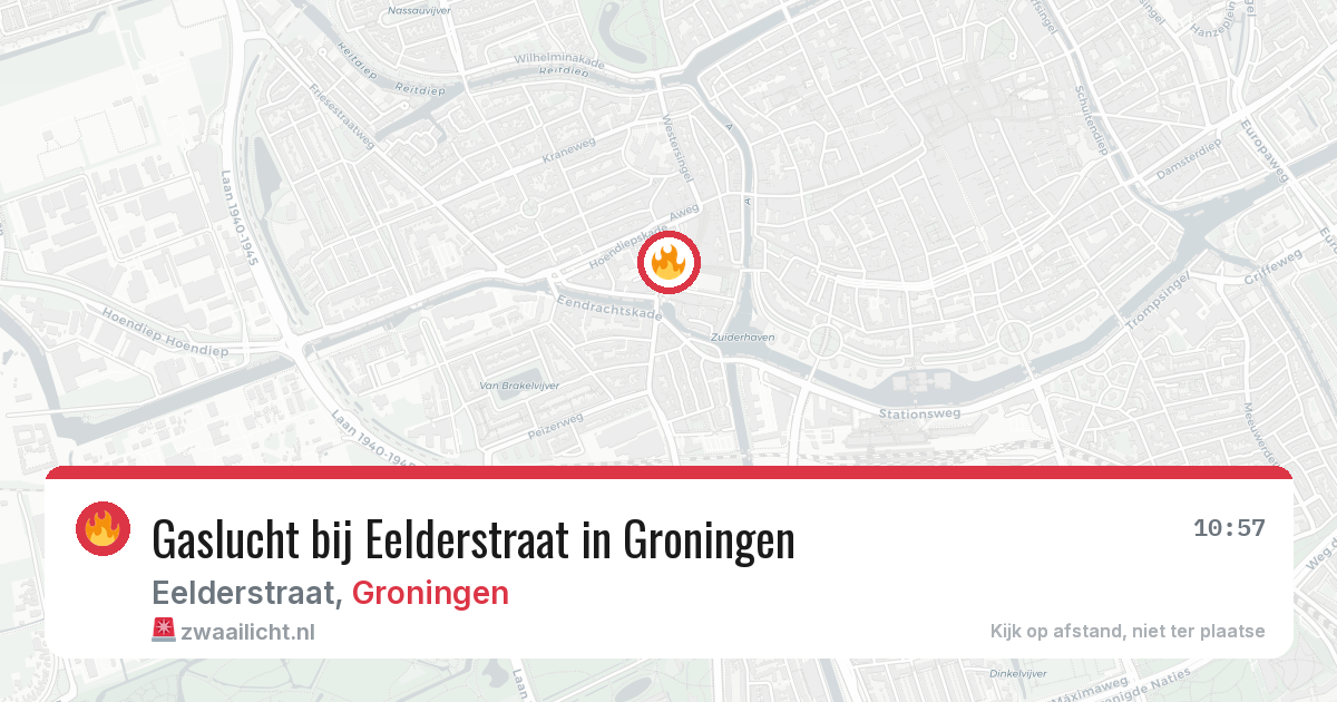 Gaslucht bij Eelderstraat in Groningen — 2 jun 2026