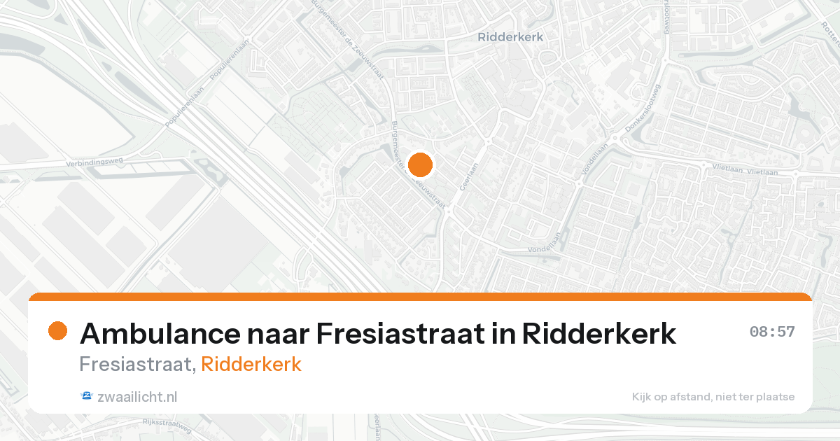 Ambulance naar Fresiastraat in Ridderkerk — 23 aug 2026