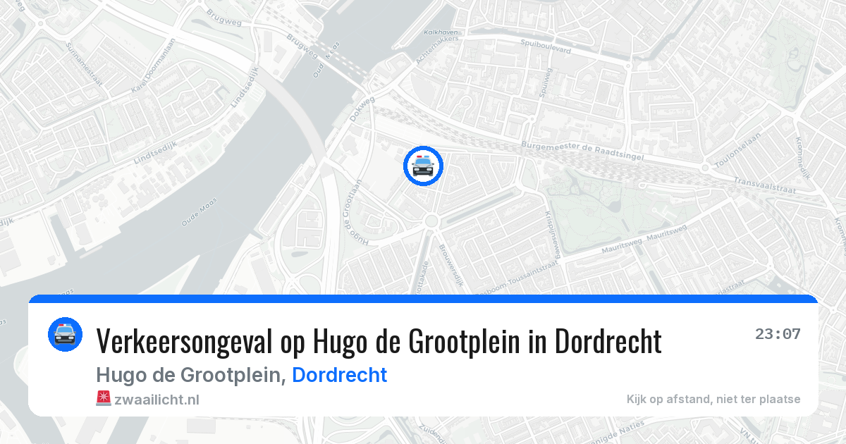 Verkeersongeval op Hugo de Grootplein in Dordrecht — 14 apr 2026