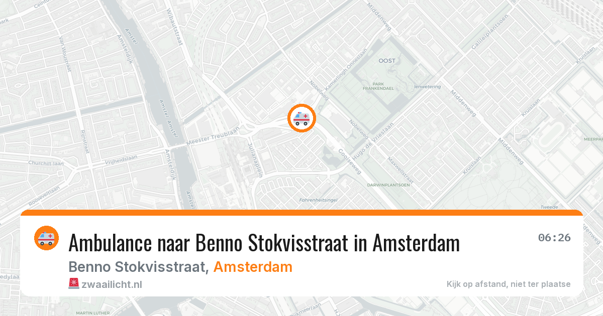 Ambulance naar Benno Stokvisstraat in Amsterdam — 10 mei 2026