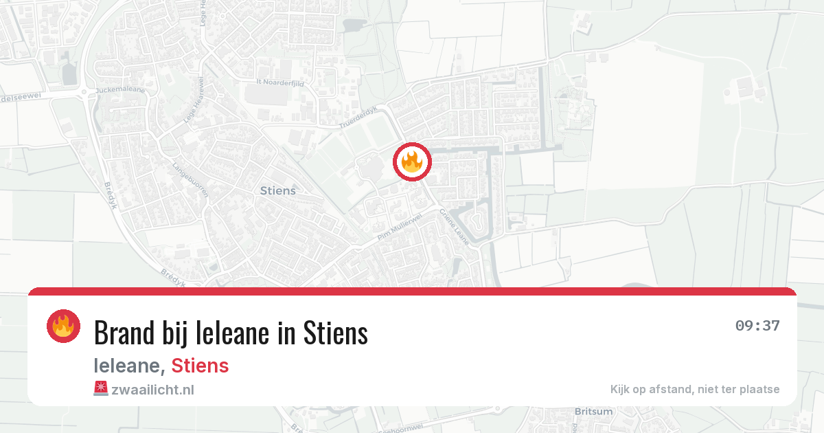 Brand bij Ieleane in Stiens — 27 mei 2026
