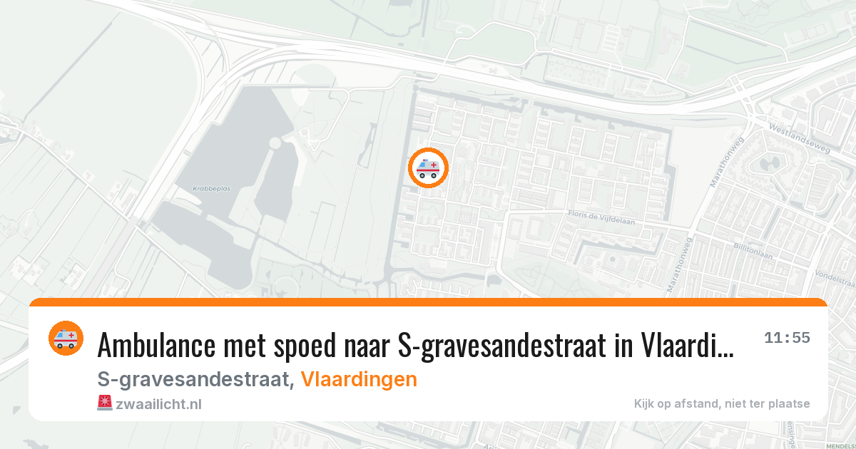 Ambulance met spoed naar S-gravesandestraat in Vlaardingen — 27 jul 2026