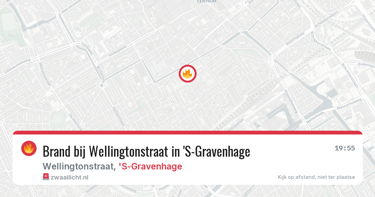 Brand bij Wellingtonstraat in 'S-Gravenhage — 27 apr 2026