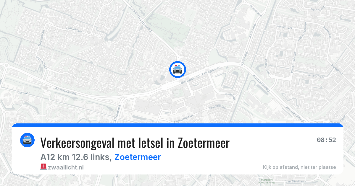 Verkeersongeval met letsel in Zoetermeer — 7 apr 2026