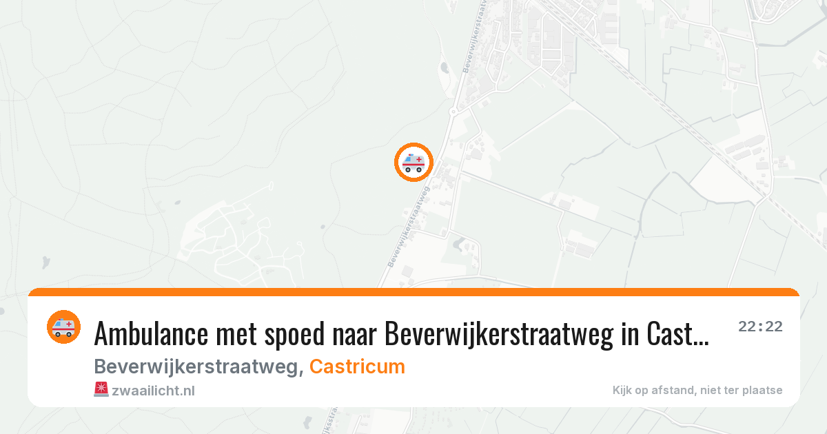 Ambulance met spoed naar Beverwijkerstraatweg in Castricum — 25 apr 2026