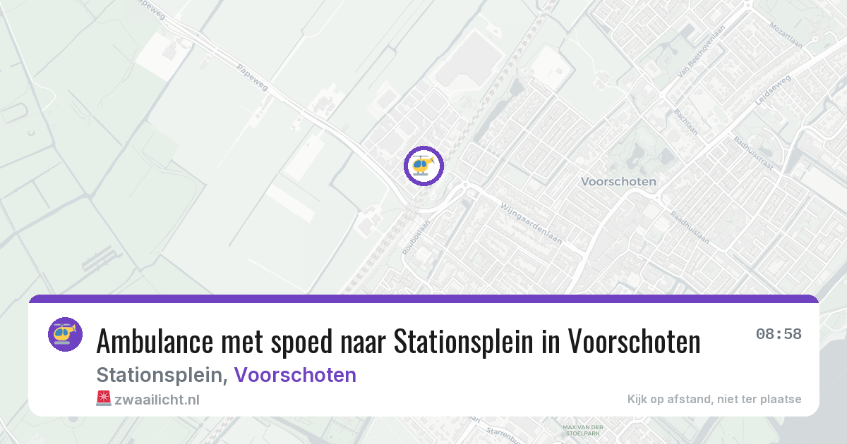 Ambulance met spoed naar Stationsplein in Voorschoten — 6 feb 2026