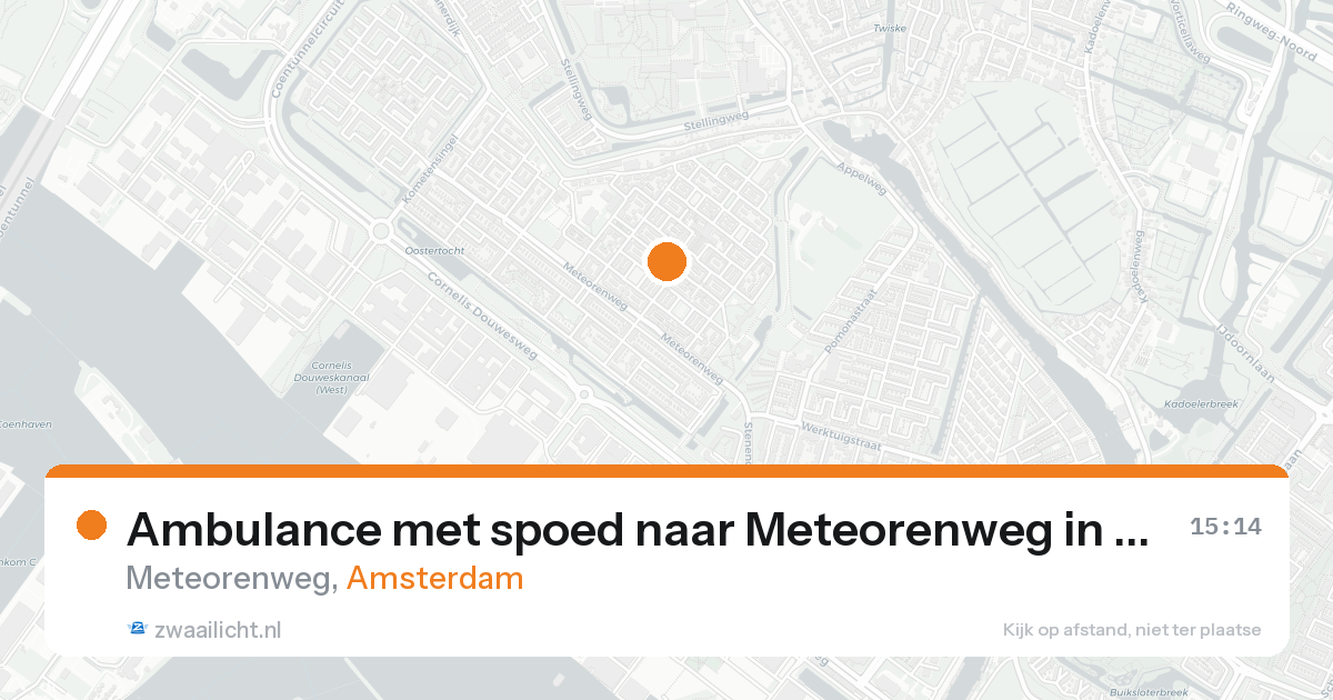 Ambulance met spoed naar Meteorenweg in Amsterdam — 4 jun 2026