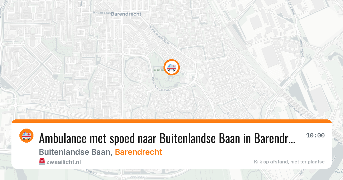 Ambulance met spoed naar Buitenlandse Baan in Barendrecht — 27 mei 2026