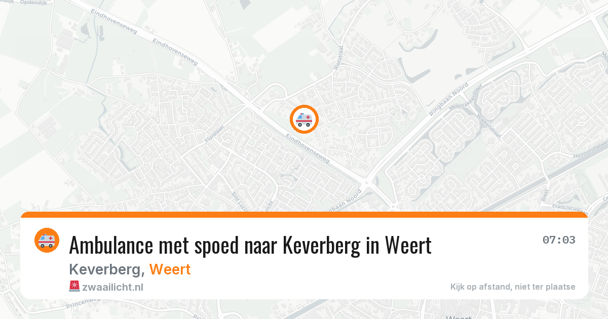 Ambulance met spoed naar Keverberg in Weert — 25 jul 2026