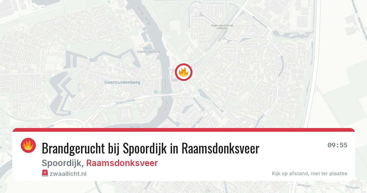 Brandgerucht bij Spoordijk in Raamsdonksveer — 5 apr 2026