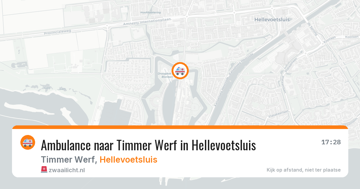 Ambulance naar Timmer Werf in Hellevoetsluis — 8 jun 2026