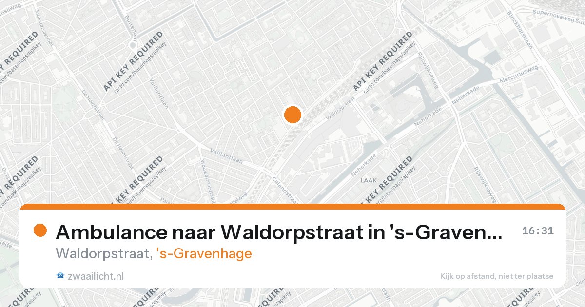 Ambulance naar Waldorpstraat in 's-Gravenhage — 26 aug 2026