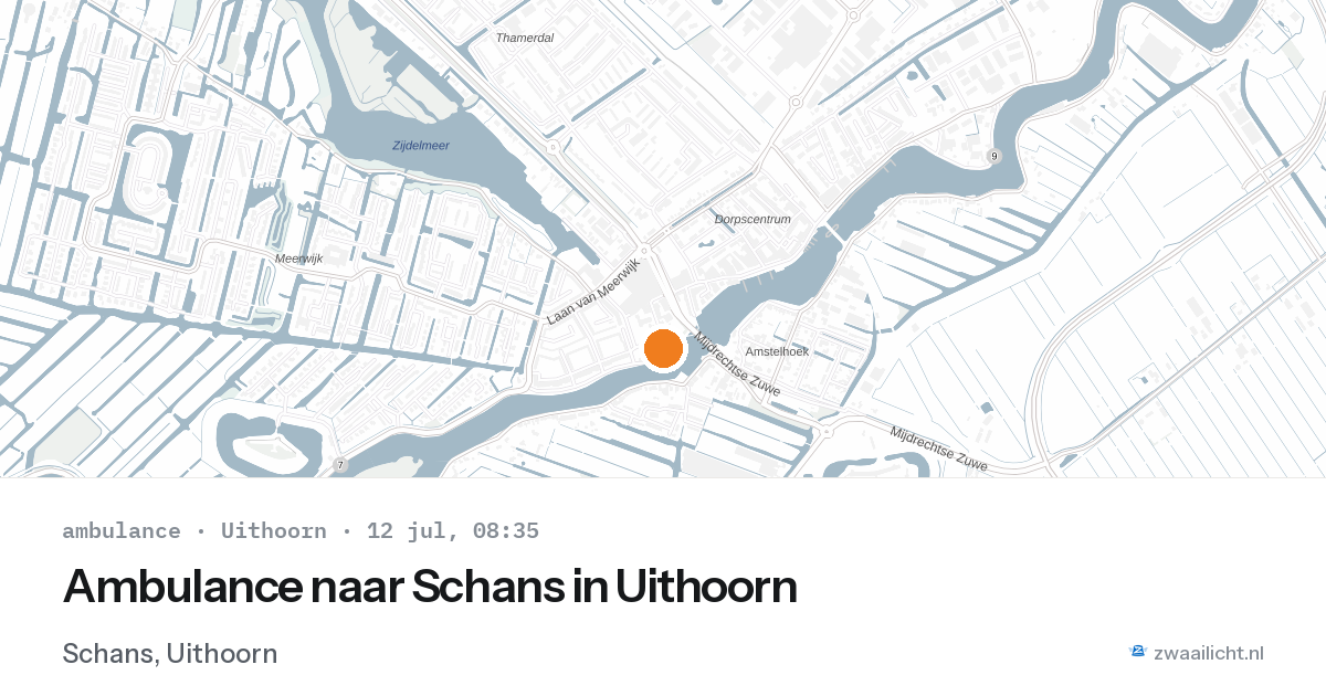 Ambulance naar Schans in Uithoorn — 12 jul 2026