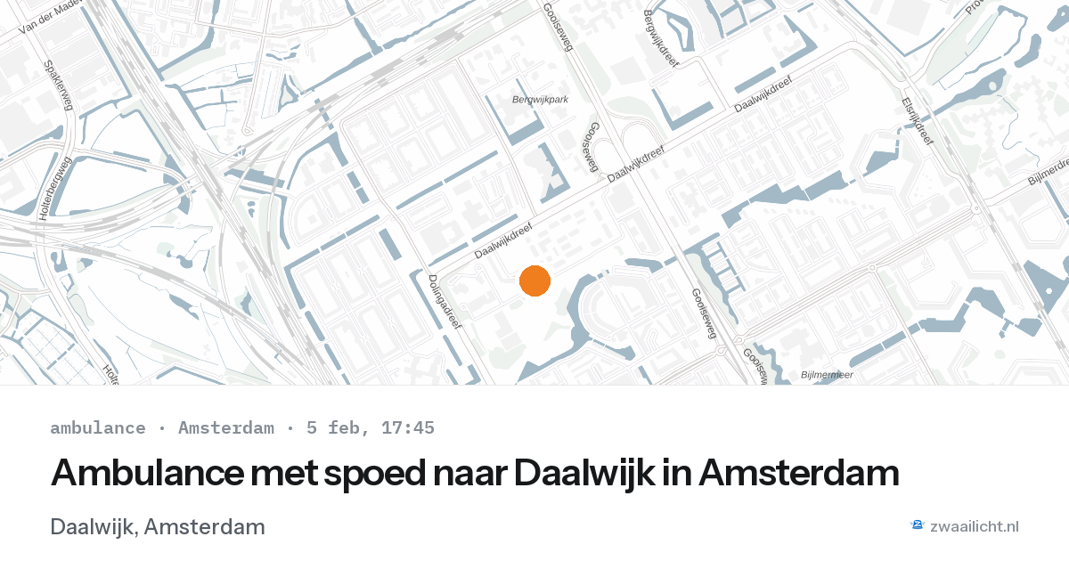 Ambulance met spoed naar Daalwijk in Amsterdam — 5 feb 2026