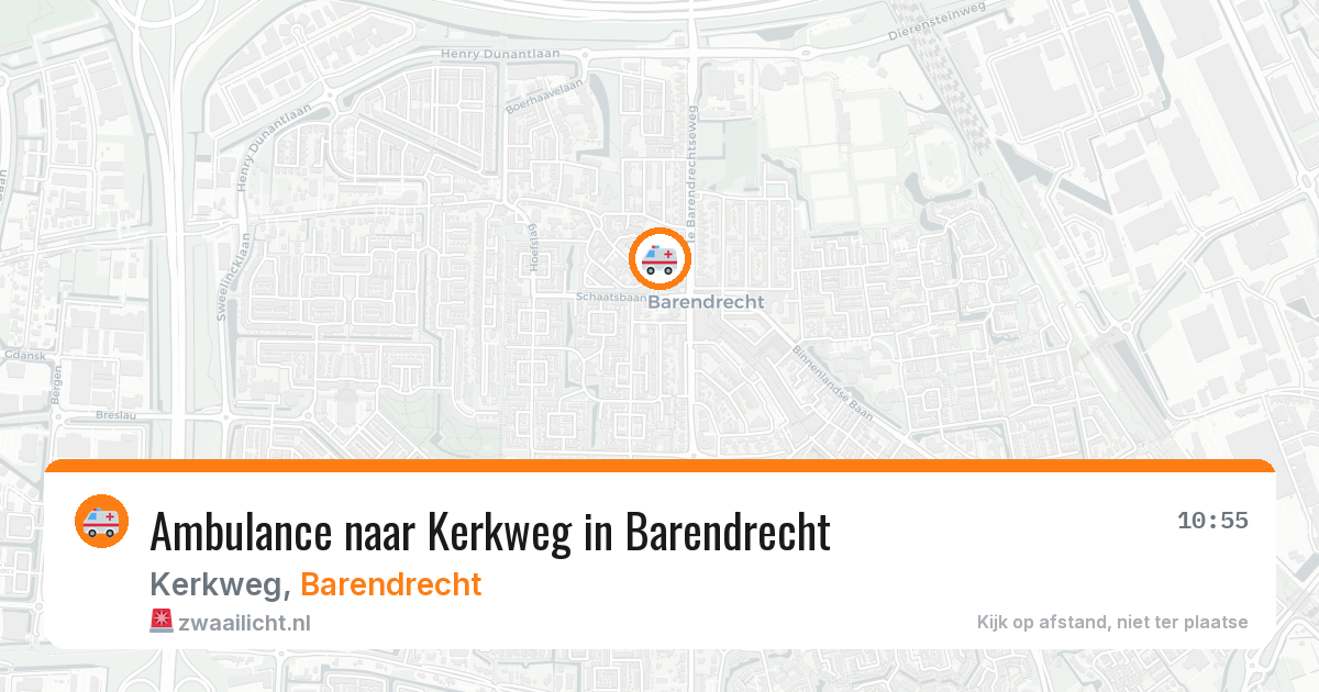 Ambulance naar Kerkweg in Barendrecht — 7 aug 2026