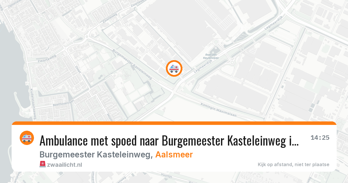 Ambulance met spoed naar Burgemeester Kasteleinweg in Aalsmeer — 1 apr 2026
