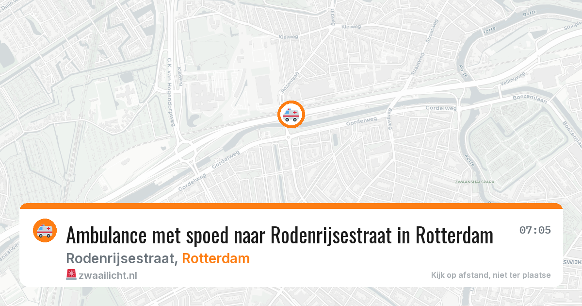 Ambulance met spoed naar Rodenrijsestraat in Rotterdam — 30 jan 2026