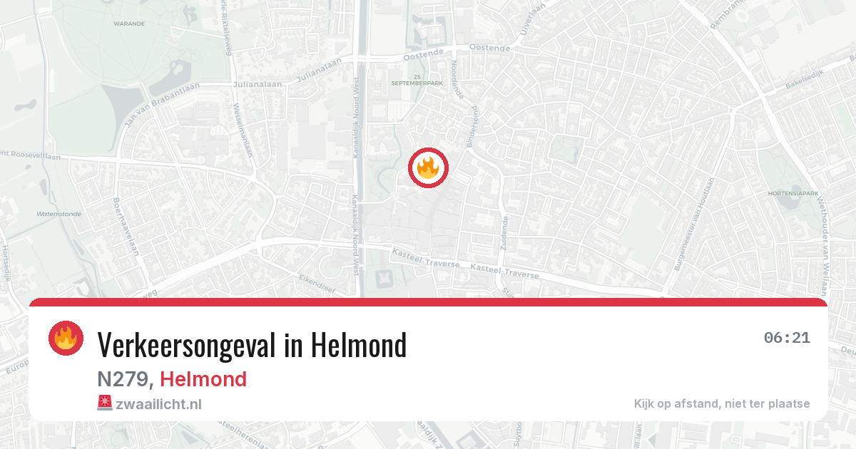 Verkeersongeval in Helmond — 30 jul 2026