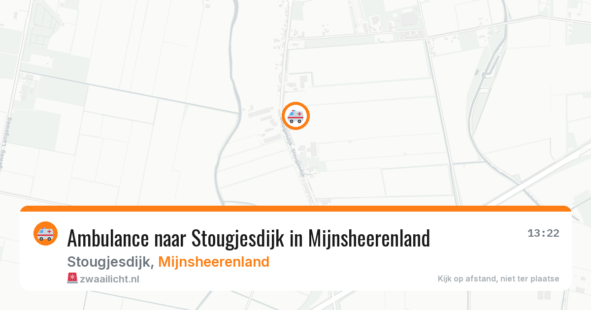Ambulance naar Stougjesdijk in Mijnsheerenland — 6 aug 2026