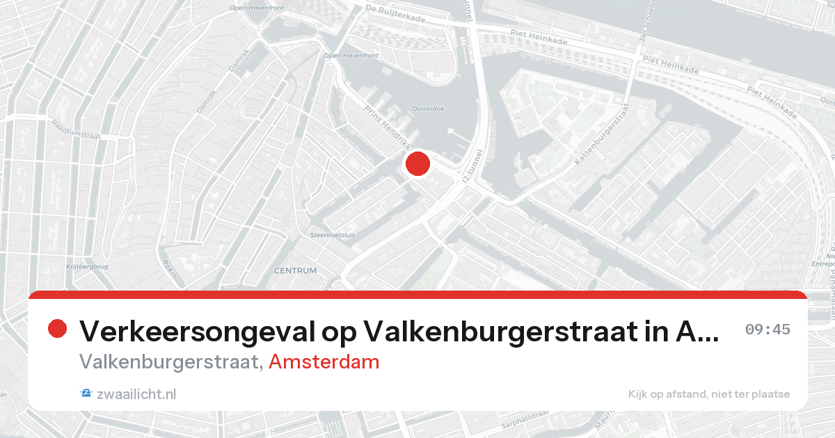 Verkeersongeval op Valkenburgerstraat in Amsterdam — 15 aug 2026