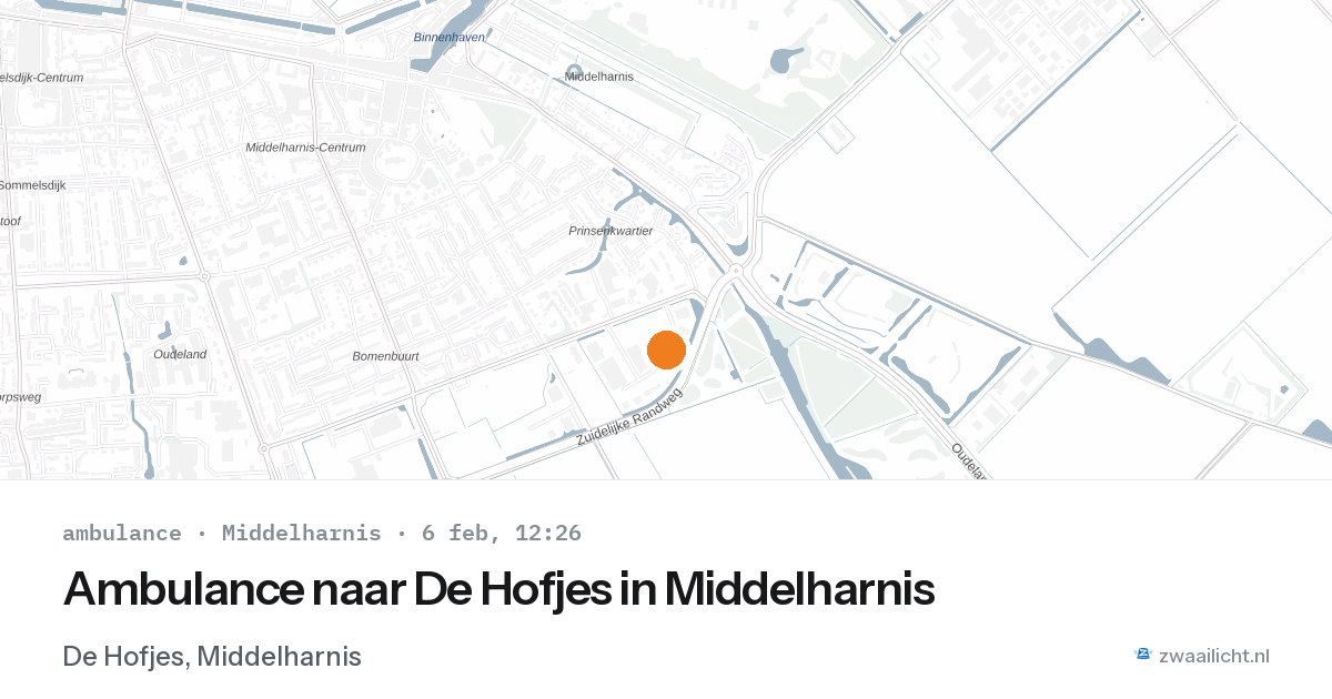 Ambulance naar De Hofjes in Middelharnis — 6 feb 2026