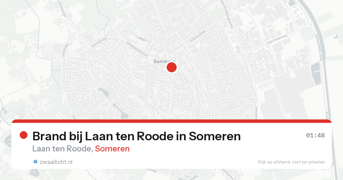 Brand bij Laan ten Roode in Someren — 18 aug 2026