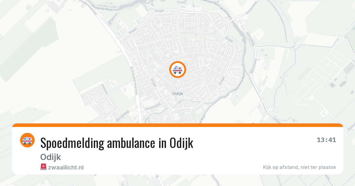 Spoedmelding ambulance in Odijk — 28 mei 2026
