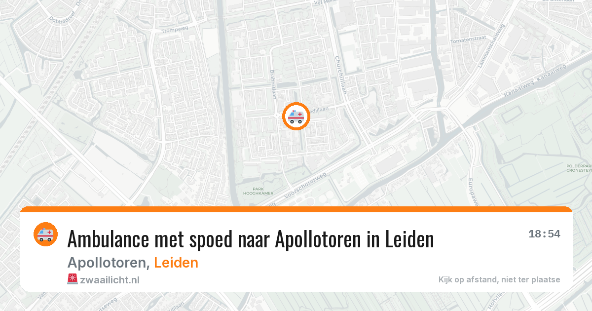 Ambulance met spoed naar Apollotoren in Leiden — 1 jul 2026