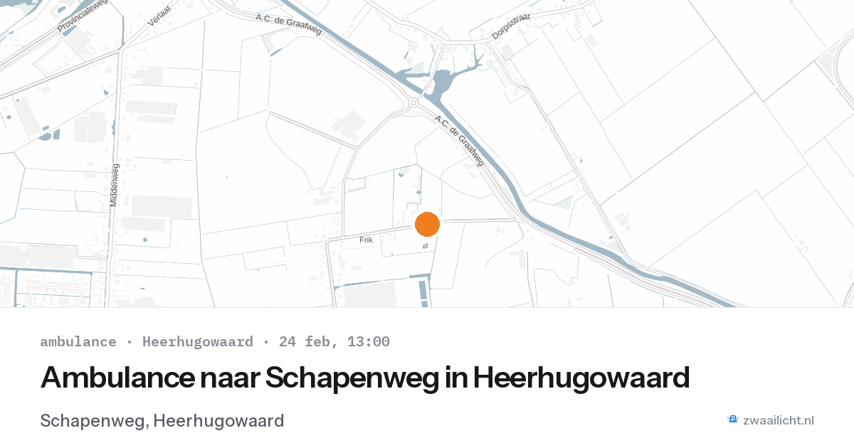 Ambulance naar Schapenweg in Heerhugowaard — 24 feb 2026