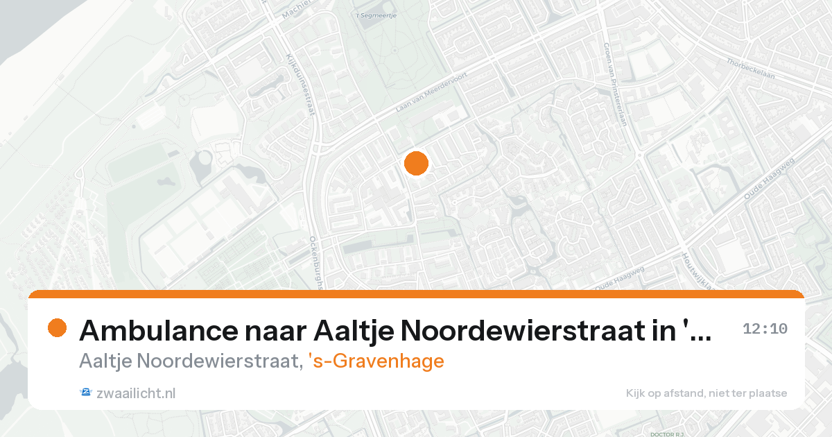 Ambulance naar Aaltje Noordewierstraat in 's-Gravenhage — 15 aug 2026